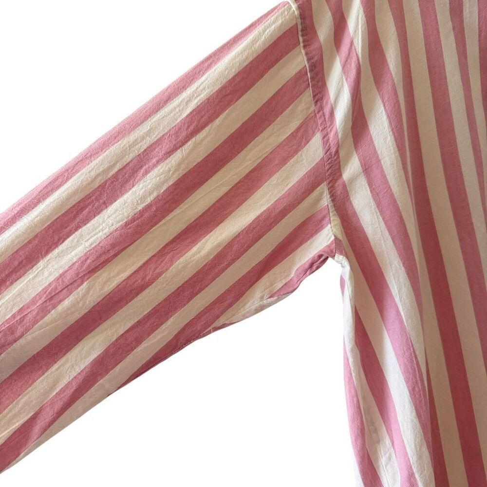 Madewell Pink and White Stripe Button-Down Shirt - Picture 4 of 13